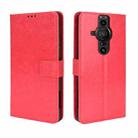 For Sony Xperia Pro-I Retro Crazy Horse Texture Leather Phone Case(Red) - 1