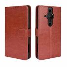 For Sony Xperia Pro-I Retro Crazy Horse Texture Leather Phone Case(Brown) - 1