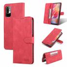 For Xiaomi Poco M3 Pro 5G / Redmi Note 10 5G AZNS Dream II Skin Feel Horizontal Flip Leather Case(Red) - 1