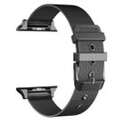 For Apple Watch Series 7 41mm / 6 & SE & 5 & 4 40mm / 3 & 2 & 1 38mm Milanese Stainless Steel Double Buckle Watch Band(Black) - 1