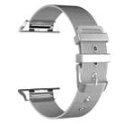 For Apple Watch Ultra 49mm / Series 8&7 45mm / SE 2&6&SE&5&4 44mm / 3&2&1 42mm Milanese Stainless Steel Double Buckle Watch Band(Silver) - 1