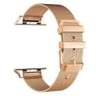 For Apple Watch 46mm / 49mm / 45mm / 44mm / 42mm Milanese Stainless Steel Double Buckle Watch Band(Rose Gold) - 1