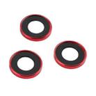 For iPhone 11 Pro / 11 Pro Max / 12 Pro 9H Point Drill Camera Lens Protector Circle(Red) - 3