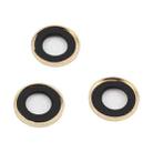 For iPhone 11 Pro / 11 Pro Max / 12 Pro 9H Point Drill Camera Lens Protector Circle(Gold) - 3