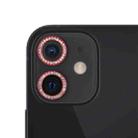 For iPhone 12 / 12 mini / 11 9H Point Drill Camera Lens Protector Circle(Red) - 1