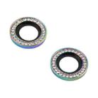 For iPhone 12 / 12 mini / 11 9H Point Drill Camera Lens Protector Circle(Colorful) - 2