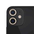 For iPhone 12 / 12 mini / 11 9H Point Drill Camera Lens Protector Circle(Gold) - 1