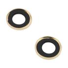 For iPhone 12 / 12 mini / 11 9H Point Drill Camera Lens Protector Circle(Gold) - 3