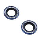 For iPhone 12 / 12 mini / 11 9H Point Drill Camera Lens Protector Circle(Blue) - 2