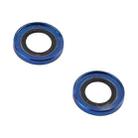 For iPhone 12 / 12 mini / 11 9H Point Drill Camera Lens Protector Circle(Blue) - 3