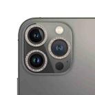 For iPhone 13 Pro Max / 13 Pro 9H Point Drill Camera Lens Protector Ring(Silver) - 1