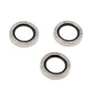 For iPhone 13 Pro Max / 13 Pro 9H Point Drill Camera Lens Protector Ring(Silver) - 2