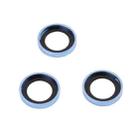 For iPhone 13 Pro Max / 13 Pro 9H Point Drill Camera Lens Protector Ring(Blue) - 3