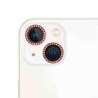 For iPhone 13 9H Point Drill Camera Lens Protector Circle(Red) - 1