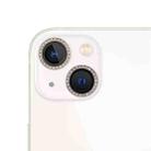 For iPhone 13 9H Point Drill Camera Lens Protector Circle(Silver) - 1
