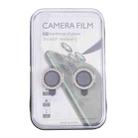 For iPhone 13 9H Point Drill Camera Lens Protector Circle(Silver) - 4