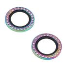 For iPhone 13 9H Point Drill Camera Lens Protector Circle(Colorful) - 2