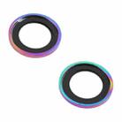 For iPhone 13 9H Point Drill Camera Lens Protector Circle(Colorful) - 3