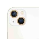 For iPhone 13 9H Point Drill Camera Lens Protector Circle(Gold) - 1