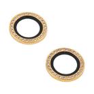 For iPhone 13 9H Point Drill Camera Lens Protector Circle(Gold) - 2