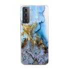 For Samsung Galaxy S22 5G Marble Pattern Soft TPU Phone Case(Blue) - 1