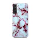 For Samsung Galaxy S22+ 5G Marble Pattern Soft TPU Phone Case(Red) - 1