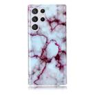 For Samsung Galaxy S22 Ultra 5G Marble Pattern Soft TPU Phone Case(Red) - 1