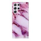 For Samsung Galaxy S22 Ultra 5G Marble Pattern Soft TPU Phone Case(Purple) - 1