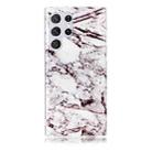 For Samsung Galaxy S22 Ultra 5G Marble Pattern Soft TPU Phone Case(White) - 1