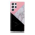 For Samsung Galaxy S22 Ultra 5G Marble Pattern Soft TPU Phone Case(Tricolor) - 1