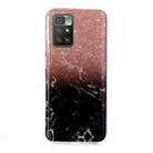 For Xiaomi Redmi 10 Marble Pattern Soft TPU Phone Case(Black Gold) - 1