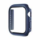 ROCK 2 in 1 PC Frame + Tempered Glass Protector Case For Apple Watch Series 9 / 8 / 7 41mm(Blue) - 1