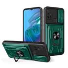 For Motorola Moto G30 Sliding Camshield Card Phone Case(Dark Green) - 1