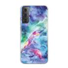 For Samsung Galaxy S22 5G Marble Pattern Soft TPU Phone Case(Blue) - 1