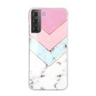 For Samsung Galaxy S22+ 5G Marble Pattern Soft TPU Phone Case(Tricolor) - 1