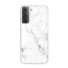 For Samsung Galaxy S22+ 5G Marble Pattern Soft TPU Phone Case(White) - 1