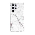 For Samsung Galaxy S22 Ultra 5G Marble Pattern Soft TPU Phone Case(White) - 1