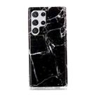 For Samsung Galaxy S22 Ultra 5G Marble Pattern Soft TPU Phone Case(Black) - 1