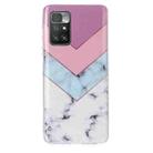 For Xiaomi Redmi 10 Marble Pattern Soft TPU Phone Case(Tricolor) - 1