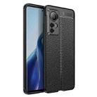 For Xiaomi 12 5G Litchi Texture TPU Shockproof Phone Case(Black) - 1