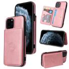 For iPhone 12 Pro Max Calf Texture Magnetic Case(Rose Gold) - 1