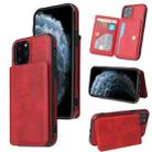 For iPhone 11 Pro Max Calf Texture Magnetic Case (Red) - 1