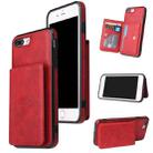 Calf Texture Magnetic Case For iPhone 8 Plus / 7 Plus(Red) - 1