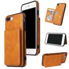 Calf Texture Magnetic Case For iPhone 8 Plus / 7 Plus(Brown) - 1