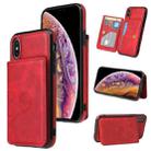 For iPhone XS Max Calf Texture Magnetic Case(Red) - 1