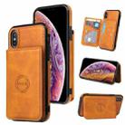 For iPhone X / XS Calf Texture Magnetic Case(Brown) - 1