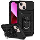 For iPhone 13 mini Sliding Camshield Holder Phone Case (Black) - 1