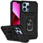 For iPhone 13 Pro Sliding Camshield Holder Phone Case (Black) - 1