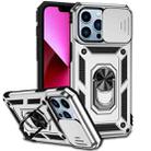 For iPhone 13 Pro Max Sliding Camshield Holder Phone Case (Silver) - 1