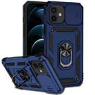 For iPhone 12 / 12 Pro Sliding Camshield Holder Phone Case(Blue) - 1